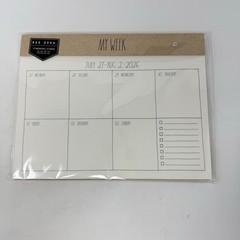 Rae Dunn My Week Weekly Planner 17 Month Aug 2026-Dec 2027 Desk Pad Kraft Paper