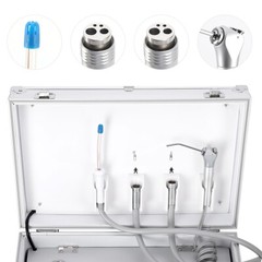 Portable Dental Mobile Delivery Unit Air Compressor Suction System unidad 4Holes
