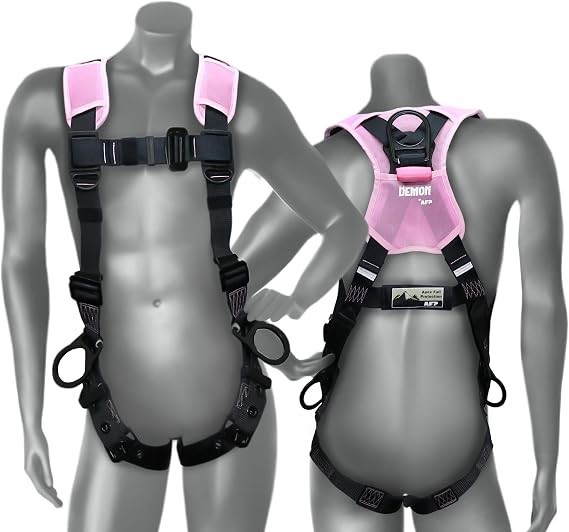 AFP Demon Fall Protection Comfortable Safety Harness (OSHA/ANSI PPE) Pink