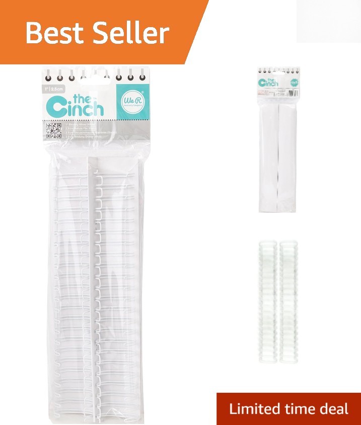 Creative 1-Inch White Binding Wire – Ideal for Crafts & Book Projects (2 Pack)