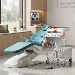 Dental Mobile Delivery Unit Cart with Air Compressor ultrasonic scalers 4Hole