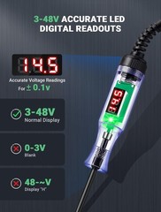 Automotive Test Light with 3-48V LED Digital Display, Automotive Circuit Tester