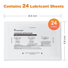 Bonsaii Paper Shredder Lubricant Sheets, 24-Pack (8.4 X 5.9 Inch/piece