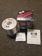 1Lb Harris Bridgit 1/8 inch 3.2mm Dia. Nickel-Bearing Solder NOS
