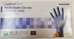 McKesson Confiderm 3.5C Exam Glove Powder Free MEDIUM 14-6976C 200 per Box