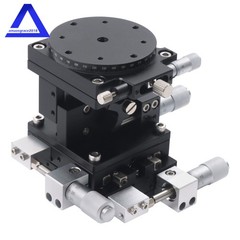 XYZR 4 Axis Linear Stage Manual Trimming Platform Displacement Table 60mm×60mm