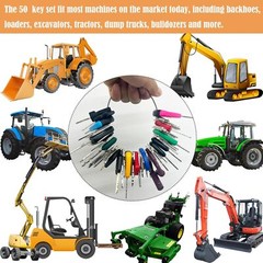 50 Heavy Construction Equipment Machinery Keys Master Set Case JD JCB CAT Volvo