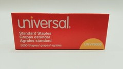 Pk of 5 Universal Standard Chisel Point Staples 0.25″ Leg 0.5″Crown Steel 5.000