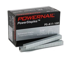Powernail A11 20 Gauge 13/32 Inch Crown 3/8 Inch Length Divergent Point Staples