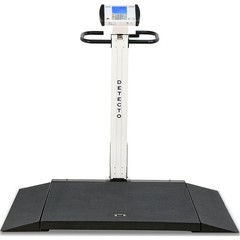 Detecto 6550 Portable Wheelchair Scale 1,000lb x 0.2lb BMI RS232 Wifi AC Adapter
