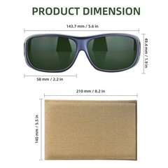 Welding Safety Glasses – Wrap-Around Lens, Anti-Scratch, UV Protection, Laser Us