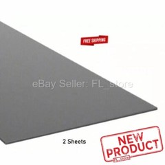 2 PACK Black HDPE Plastic Sheets 1/16 Thick x 12″ X 12 High Density Polyethylene