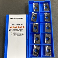 50 pieces APKT1604PDFR-MA3 N01 Carbide milling insert for aluminum R0.8