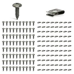 160Pcs Automotive U Clip with Self Tapping Screw in Low Carbon Material for Auto