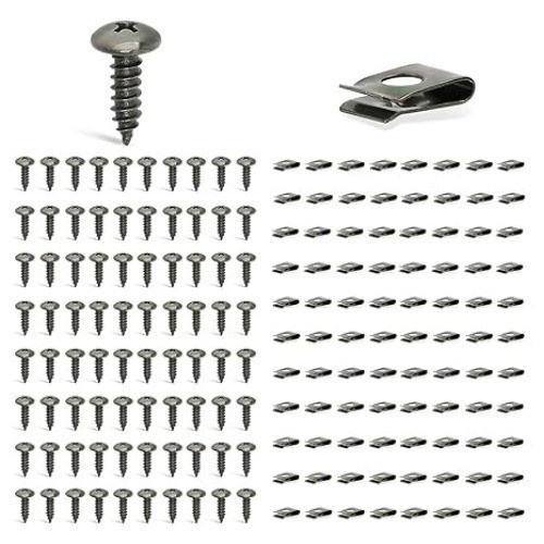 160Pcs Automotive U Clip with Self Tapping Screw in Low Carbon Material for Auto