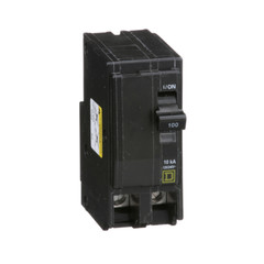 SQUARE D QO2100 Circuit Breaker,100A,Plug In,120/240V,2P