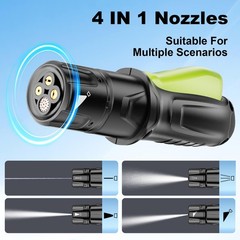 Portable Max 72 PSI Hand Sprayer, Cordless Garden Sprayer with 2000mAh Battery,