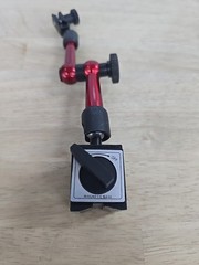 Red Adjustable Magnetic Base Holder for Digital Dial Indicator