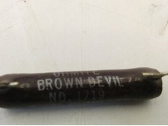 OHMITE 1719 BROWN DEVIL RESISTORS, 75 OHMS 12 WATT (LOT OF 5) NNB