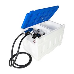 12V 10GPM DEF Transfer Pump Kit with 48 Gallon Caddy Tank, Nozzle & Hose