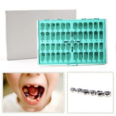 48 Sizes Dental Kids Primary Molar Crowns Stainless Steel Pediatric Crown Kit