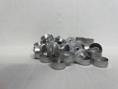Large 1000 Pc. Lot 20mm, CLEAR, Flip Top Cap Aluminum Crimp Seal for Vials