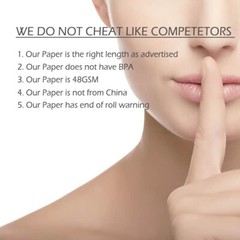3 1/8 x 230 thermal paper 50 Rolls {Core}BPA free roll (55 GSM Paper Thickness)