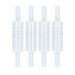 Cast Pallet Stretch Wrap Clear Film 4 Rolls 10″x 1000′ 80 Gauge Extended Core