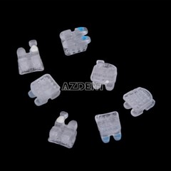 10X Dental Orthodontic Ceramic Brackets Braces Mesh Base Roth.022 Hooks 345 USA