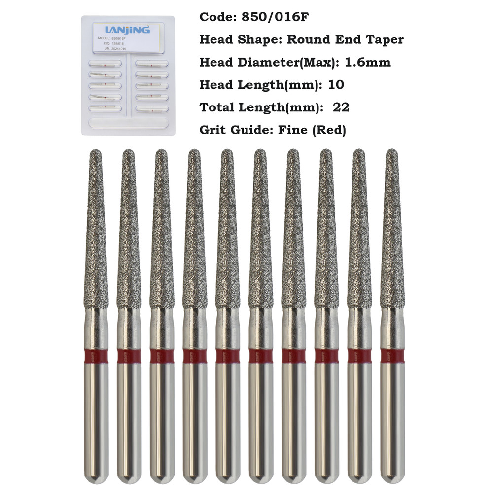 Dental Diamond Burs FG Round End Taper Bur Super Coarse Fine 856 850 High Speed