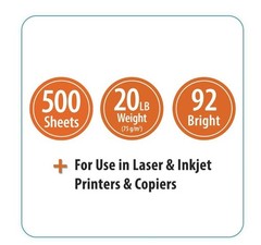 Pen+Gear Copy Paper, 8.5″ x 11″, 92 Bright, White, 20 lb., 1 Ream (500 Sheets)