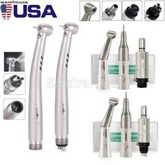 AZDENT Dental LED High Speed Handpiece /Contra Angle/Straight/Air Motor 2/4Holes