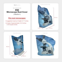 ESD Microscope Dust Cover, Opaque, Blue Fabric (Medium)
