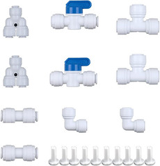 1/4 Water Line Fittings 1/4 Push to Connect Fittings for 1/4 OD Tubing(1/4 Ball