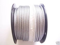Galvanized Wire Rope Cable 3/8″, 7×19: 50, 100, 150, 200, 250, 500, 1000 Ft