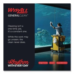WypAll 34865 X60 12.5″ x 13″ 1/4 Fold General Clean Cloths (76/Bx, 12 Bx/Ct) New