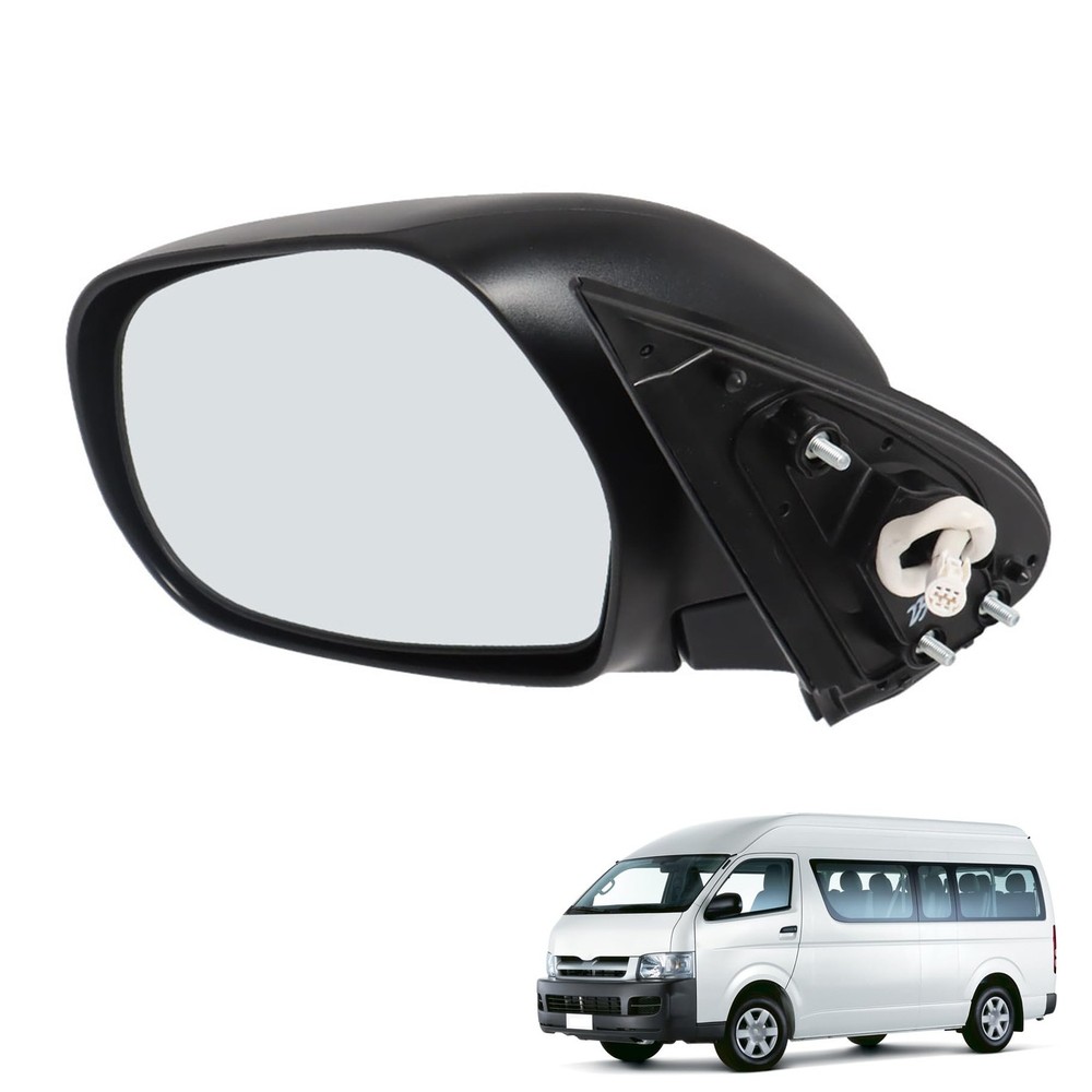 Left Door Mirror Assembly Electric Control Black for 2005-2013 Hiace Van