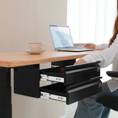 VEVOR 2 Drawer 16″ Under Desk Drawer Organizer Slide-out Drawer Space Office