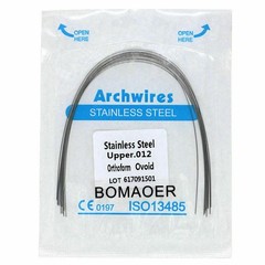5×Dental Orthodontic Stainless Steel Round Arch Wires Ovoid Form 012 Upper