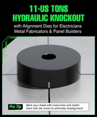 1/2″ – 2″ Hydraulic KO Set | 8 Ton | 6 Dies | 11-16 Gauge | Staten Tools