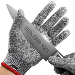 NoCry Premium Cut Resistant Gloves Food Grade — 100 Food Safe — Level 5 Meat …