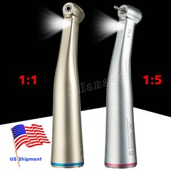 FDA Dental 1:5 1:1 Electric Fiber Optic LED Contra Angle Handpiece Fits NSK KaV