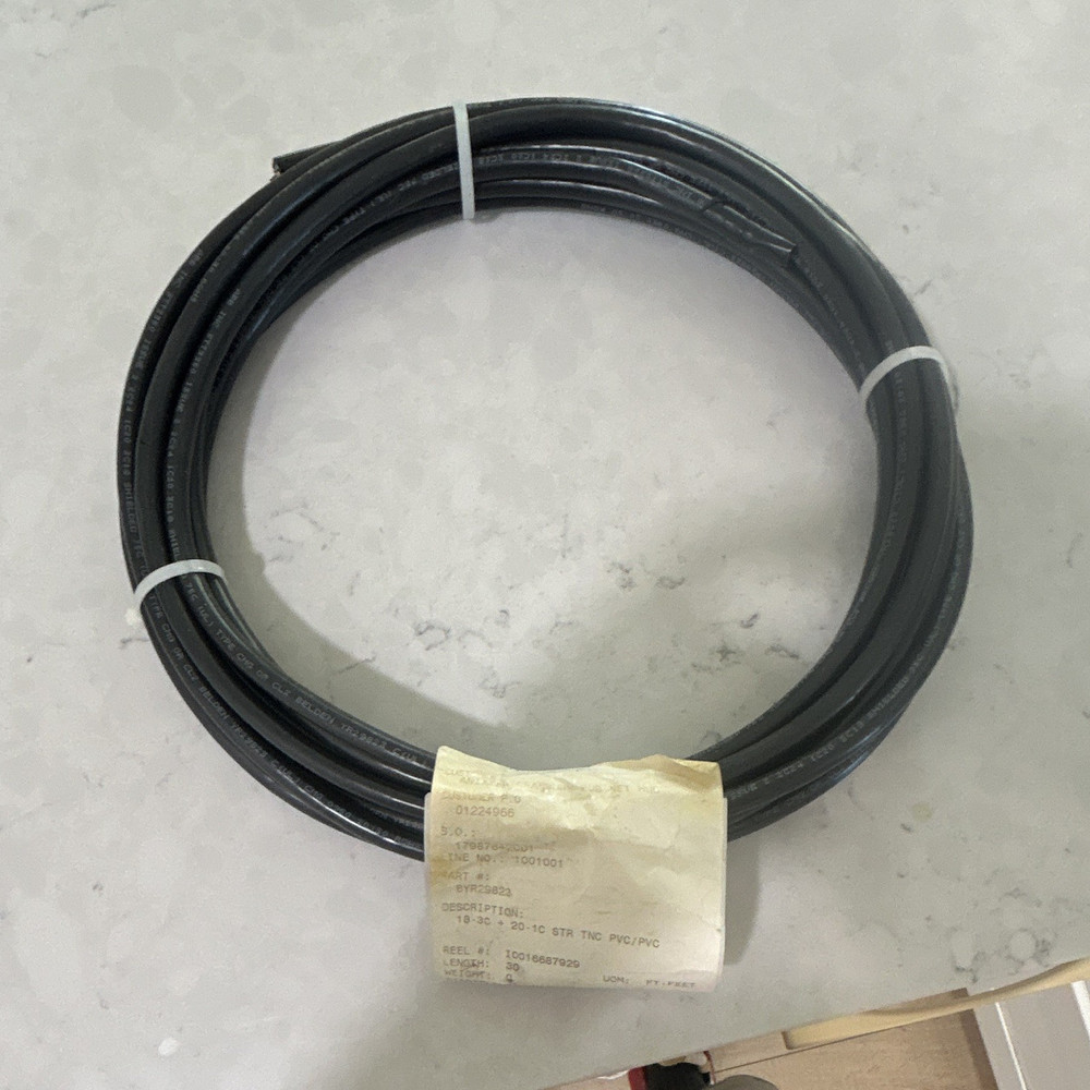 Belden BYR29823 30 ft 18-3C + 20-1C Stranded Tinned Copper PVC Black