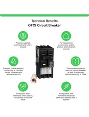 Square D Homeline HOM220GFIC 20 Amp 2-Pole GFCI Circuit Breaker