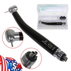 Dental High Speed Handpiece Push 4Holes Standard Head Turbine Black