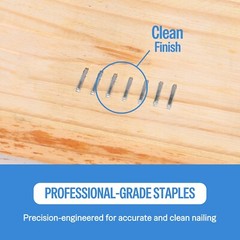 meite 20GA 1/2-Inch Crown Stainless Steel Upholstery Staples Anti-Rust, 5000 Pcs