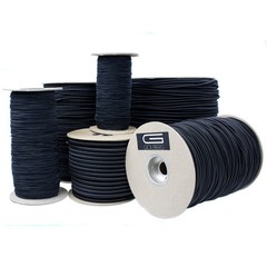 Golberg Black Shock Bungee Cord – 1/4″, 1/16″, 1/8″, 1/32″, 2.5 mm Diameters