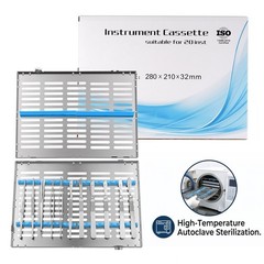 135°C Autoclavable Dental Sterilization Cassette Rack Box for 20 Grid Instrument
