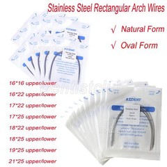 10X AZDENT Dental Stainless Steel Rectangular Arch Wires Nature Form / Oval Form