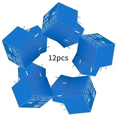 12Pcs 5V DC Mini Power Relay Auto PCB 5 Pins DC Power Relay PCB Mount Electric f